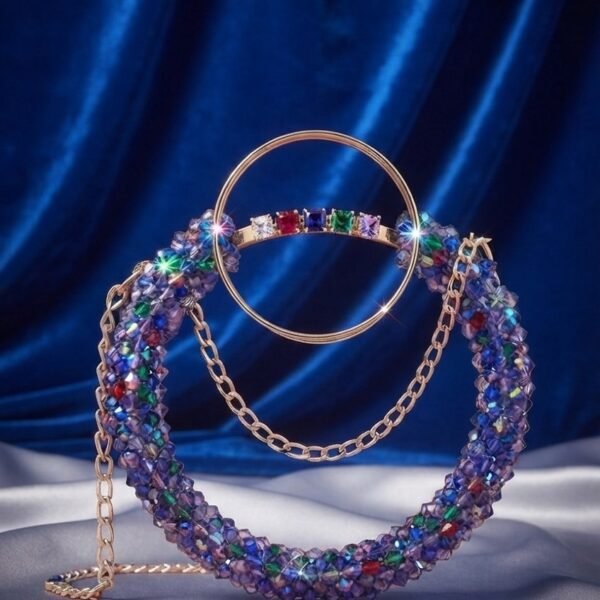 Artisanal Multi-Tone Bead Keychain & Bag Charm